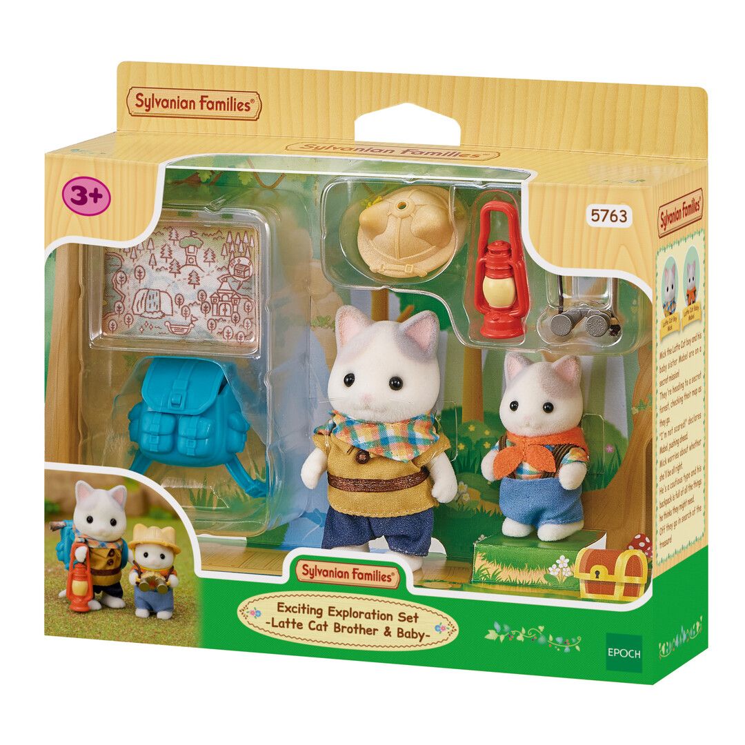 Sylvanian Families - Exciting Exploration Set - Latte Cat Brother & Baby
