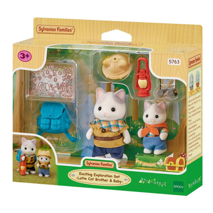 Sylvanian Families - Exciting Exploration Set - Latte Cat Brother & Baby